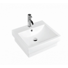 Santini Pacific Rectangle Semi Inset Vanity Basin 1TH